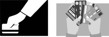 beyaz arka planda atm kart simgesi