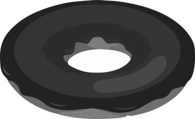 beyaz arkaplanda donut simgesi