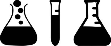 Beyaz arkaplanda test tübü simgesi