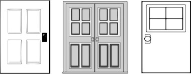 kapı simgesi beyaz arka plan üzerinde