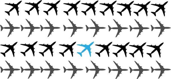 飛行機で抽象的な飛行の背景 — ストックベクタ