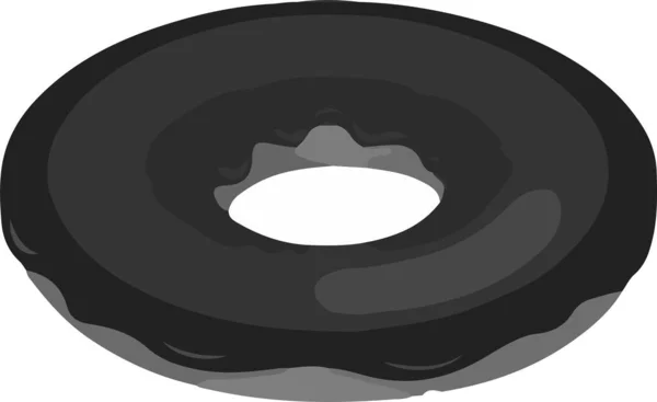Donut Icoon Witte Achtergrond — Stockvector