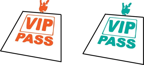 Ikona Karty Vip Pass Białym Tle — Wektor stockowy