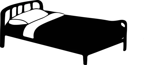Иконка Кровати Белом Фоне — стоковый вектор