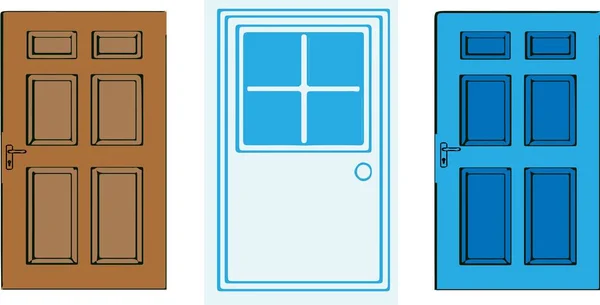 Deur Pictogram Witte Achtergrond — Stockvector