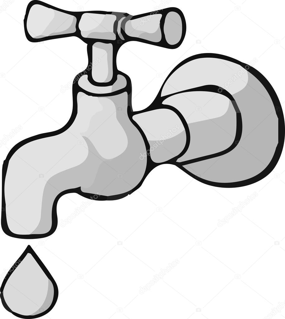 faucet icon on white background