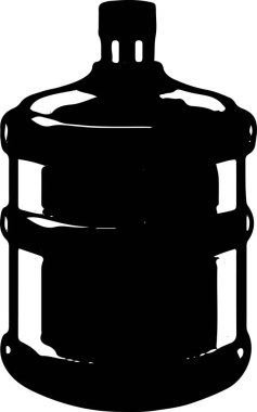 Beyaz arka planda büyük şişe içme suyu simgesi