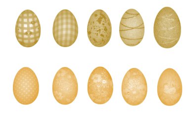 Beyaz arka planda Paskalya yumurtası