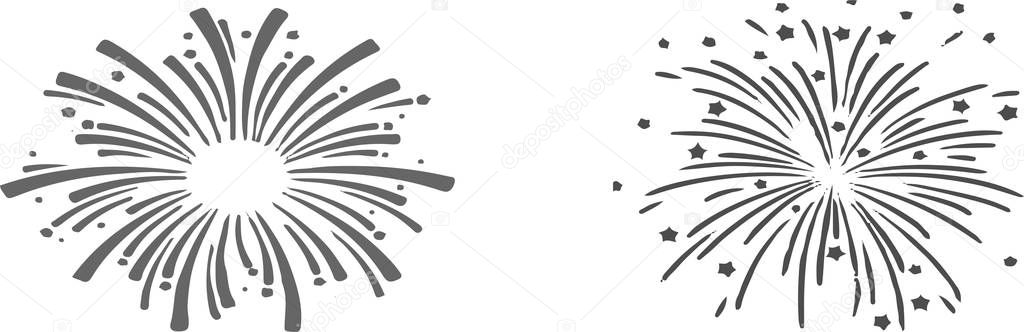 firework icon on white background