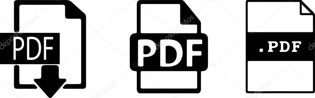 PDF file icon on white background