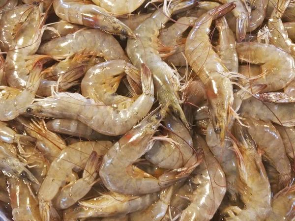 Shrimp Outdoor Market Stock Photo