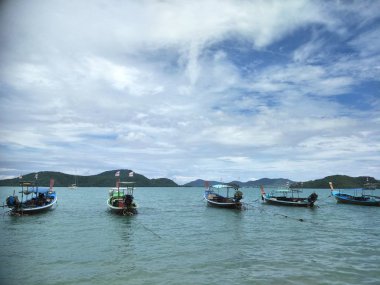 Panwa cape de balıkçı teknesi, Phuket Tayland