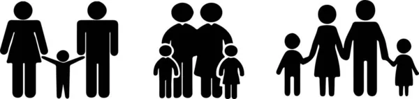 Family Icon White Background — Stock Vector