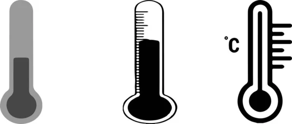 Thermometer Symbol Auf Weißem Hintergrund — Stockvektor