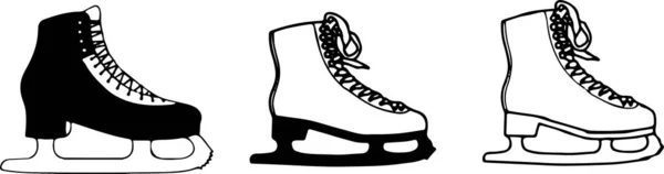 Ikona Butów Skate Białym Tle — Wektor stockowy