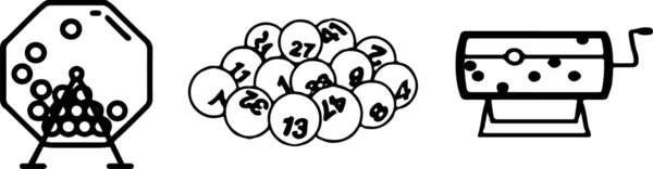 Ícone Loteria Fundo Branco —  Vetores de Stock