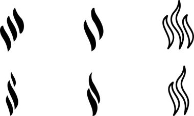 Beyaz arka plan üzerinde duman simgesi