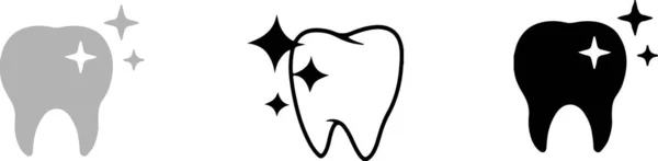 Teeth Icon White Background — Stock Vector