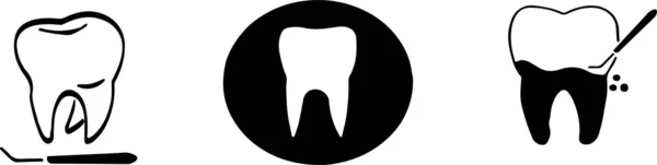 Zähne Symbol Auf Weißem Hintergrund — Stockvektor