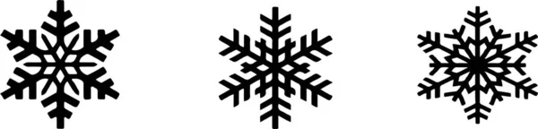 Bloem Sneeuwvlokken Pictogram Witte Achtergrond — Stockvector