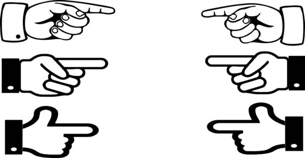 указатель руки с указательным пальцем на белом фоне
