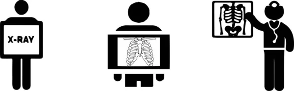 Röntgenbild Auf Weißem Hintergrund — Stockvektor