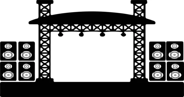 Векторная Икона Концертной Сцены Белом Фоне — стоковый вектор