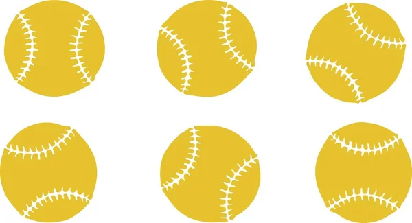 Baseball Icon White Background — Stock Vector