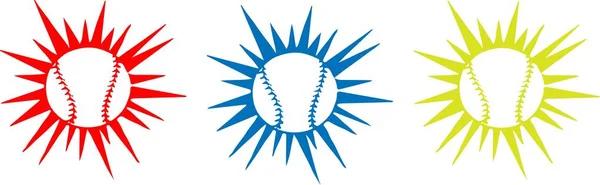 Ikona Baseballu Białym Tle — Wektor stockowy