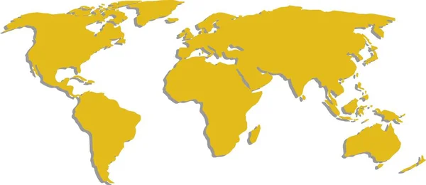 白い背景の世界地図ベクトル — ストックベクタ