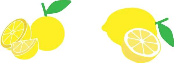 Zitronen Symbol Auf Weißem Hintergrund — Stockvektor