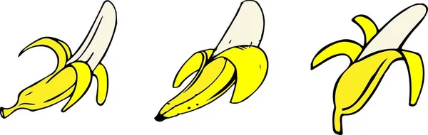 Иконка Банана Белом Фоне — стоковый вектор