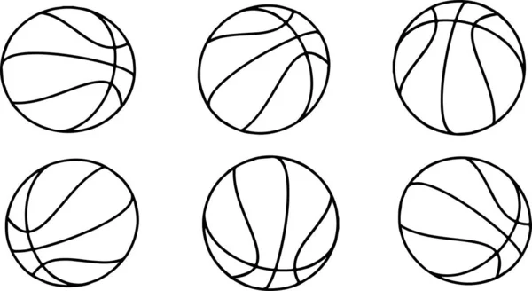 Icono Baloncesto Sobre Fondo Blanco — Vector de stock