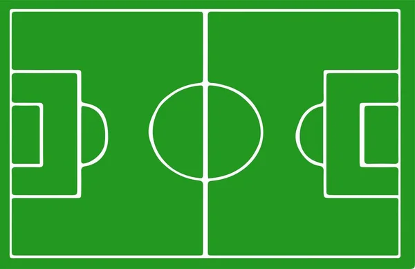 白い背景のサッカーフィールドベクトル — ストックベクタ