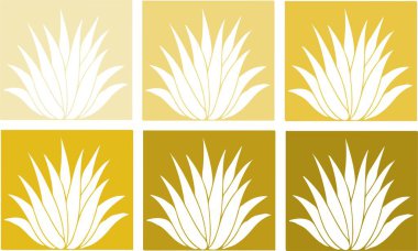 beyaz arka planda aloe vera simgesi