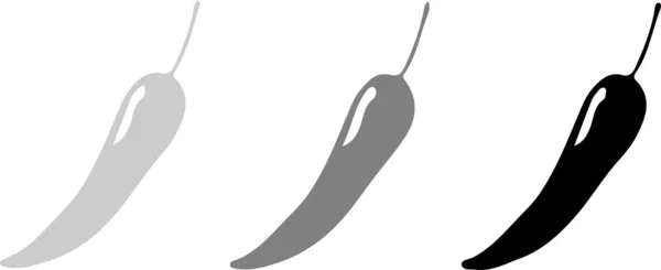 Ikona Chilli Kolorowym Tle — Wektor stockowy