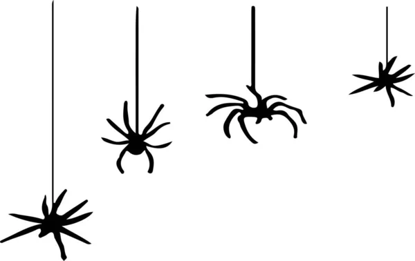Spindel Ikonen Vit Bakgrund — Stock vektor