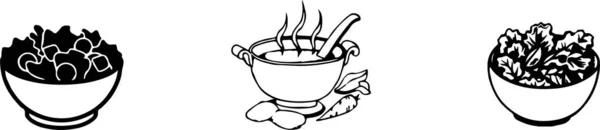 Иконка Супа Белом Фоне — стоковый вектор