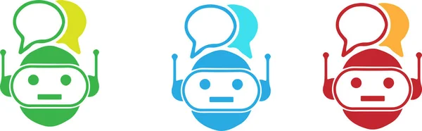 Icono Bot Chat Sobre Fondo Blanco — Vector de stock