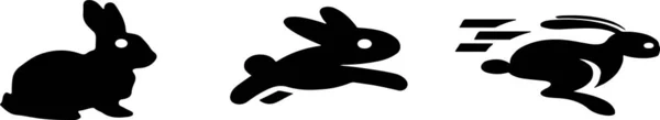 Иконка Кролика Фоне Цвета — стоковый вектор