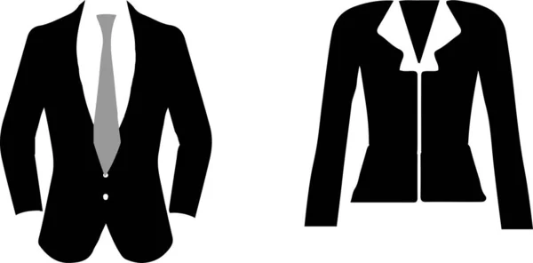 Traje Icono Sobre Fondo Blanco — Vector de stock