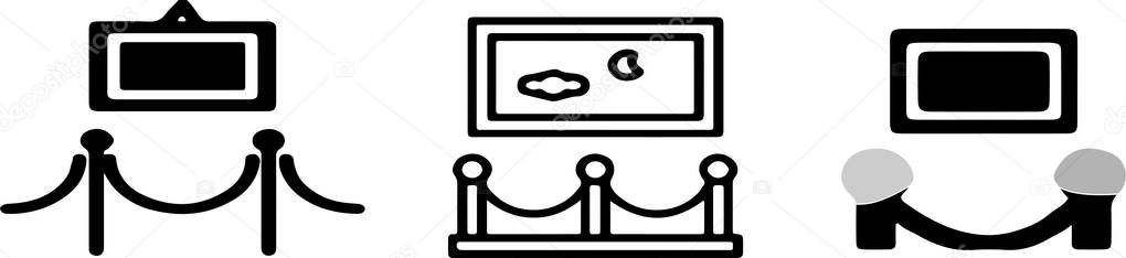 Exhibition icon on white background
