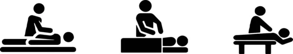 Massage Icoon Witte Achtergrond — Stockvector