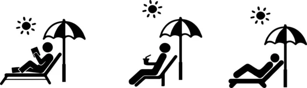 summer relax icon vector on white background