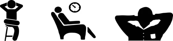 Relax Icon Vektor Auf Weißem Hintergrund — Stockvektor