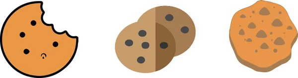 白い背景の上のクッキーのアイコン — ストックベクタ