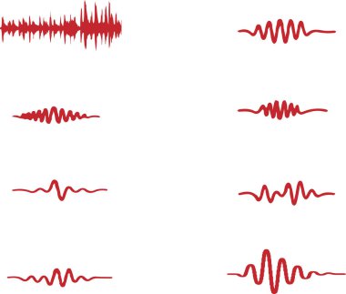 beyaz arka planda darbe simgesi kümesi
