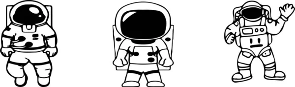 白い背景に宇宙飛行士のアイコン — ストックベクタ