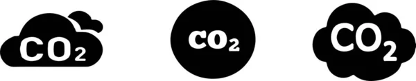 白い背景に二酸化炭素アイコン — ストックベクタ