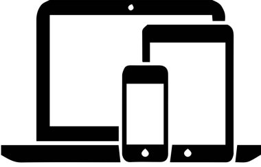 beyaz arka planda monitör vektörü